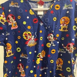 Disney Halloween scrub top